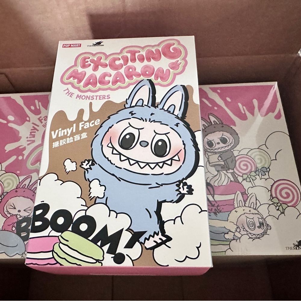 Pop Mart The Monsters Labubu Exciting Macaron Vinyl Face Toy Keychain